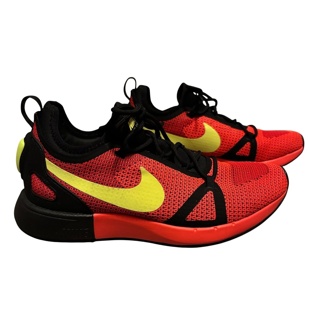 NEW Nike Duel Racer Running Shoes Men's Sz 8.5 Bright‎ Crimson Volt